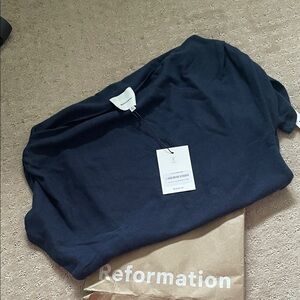 Reformation Women's Knit Top, navy